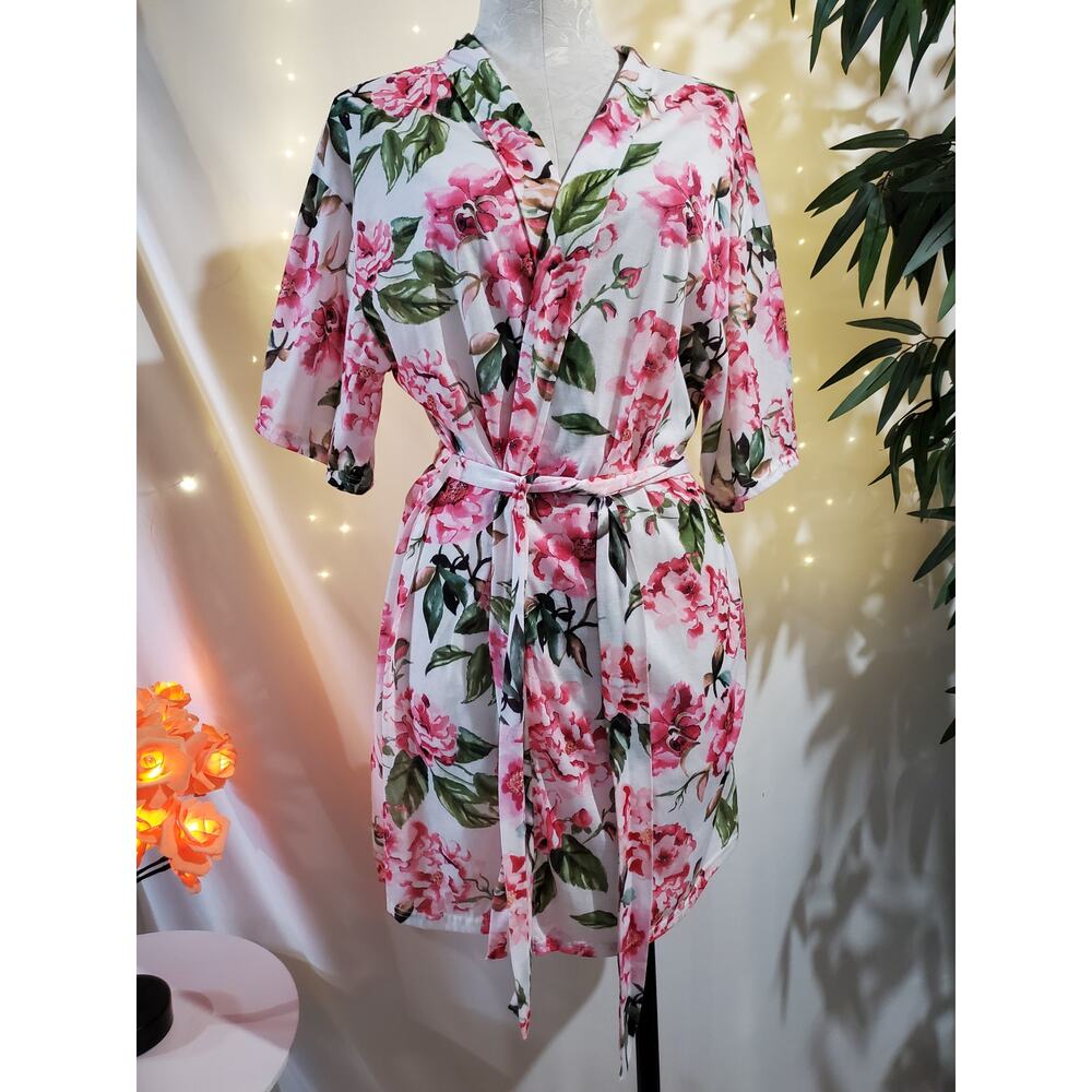 Show Me Your Mumu Brie Robe Garden of Blooms Womens OS Floral Kimono Sleeve